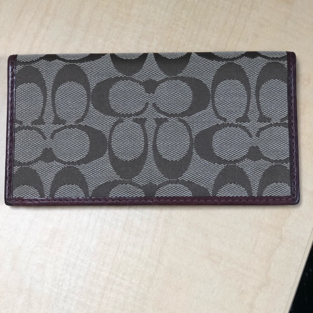 Coach checkbook holder
